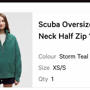 lululemon athletica Funnel Neck Half Zip Sweater - Storm Teal